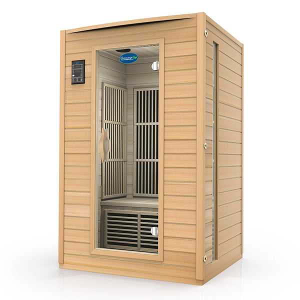 Two-Person Canadian Hemlock Carbon Infrared Sauna