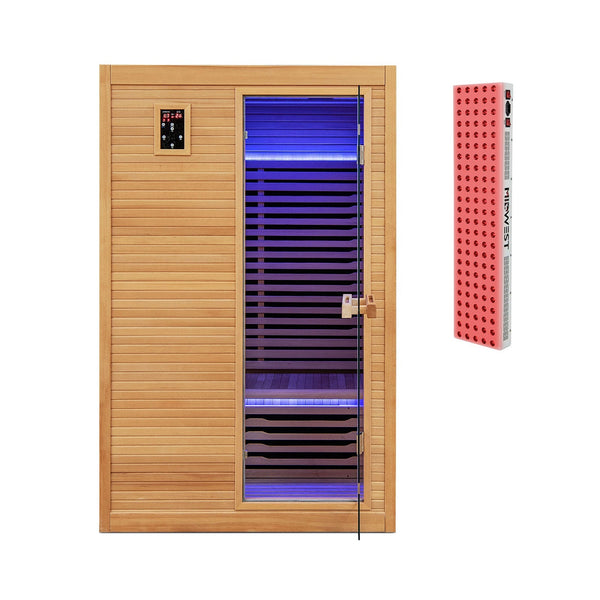 Two-Person Canadian Hemlock Far-Infrared Home Sauna