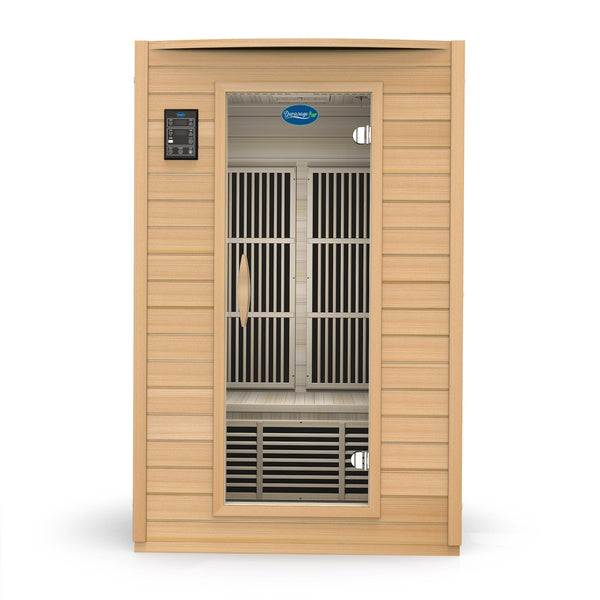 Two-Person Canadian Hemlock Carbon Infrared Sauna