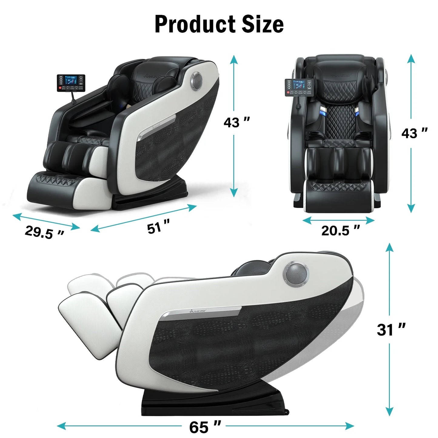 Shiatsu Massage Chair with Zero Gravity Recline, Full Body Air Compression, Heat Therapy, and Extendable Footrest - for Home/Office, Ideal Gift for Relaxation