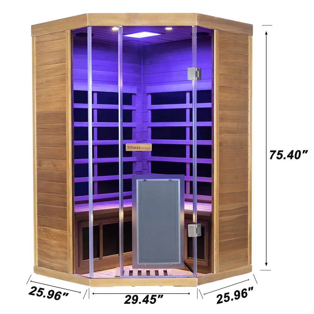 SR07 2 Person Far Infrared Sauna Red Cedar