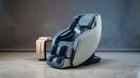 Blue Faux Leather Zero Gravity Recliner 3D Programmable Massage Chair — Lifestyle