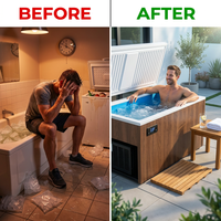 Cold Plunge Tub Built for Year-Round Recovery, Built-In Ice Maker, Ozone Sanitation, Weatherproof Coating — Before & After