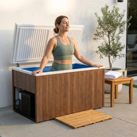 Cold Plunge Tub Built for Year-Round Recovery, Built-In Ice Maker, Ozone Sanitation, Weatherproof Coating — Lifestyle