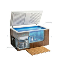 Cold Plunge Tub Built for Year-Round Recovery, Built-In Ice Maker, Ozone Sanitation, Weatherproof Coating — How It Works