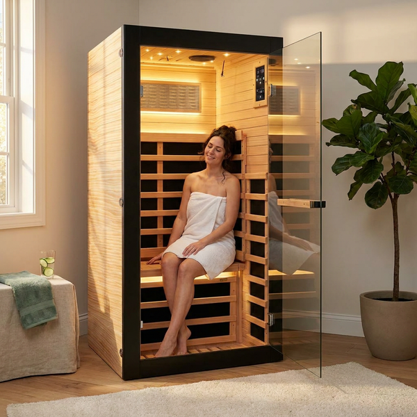 Personal Infrared Sauna Designed for Daily Home Wellness, Low EMF Heating, Starry Light Ceiling, Fast Assembly