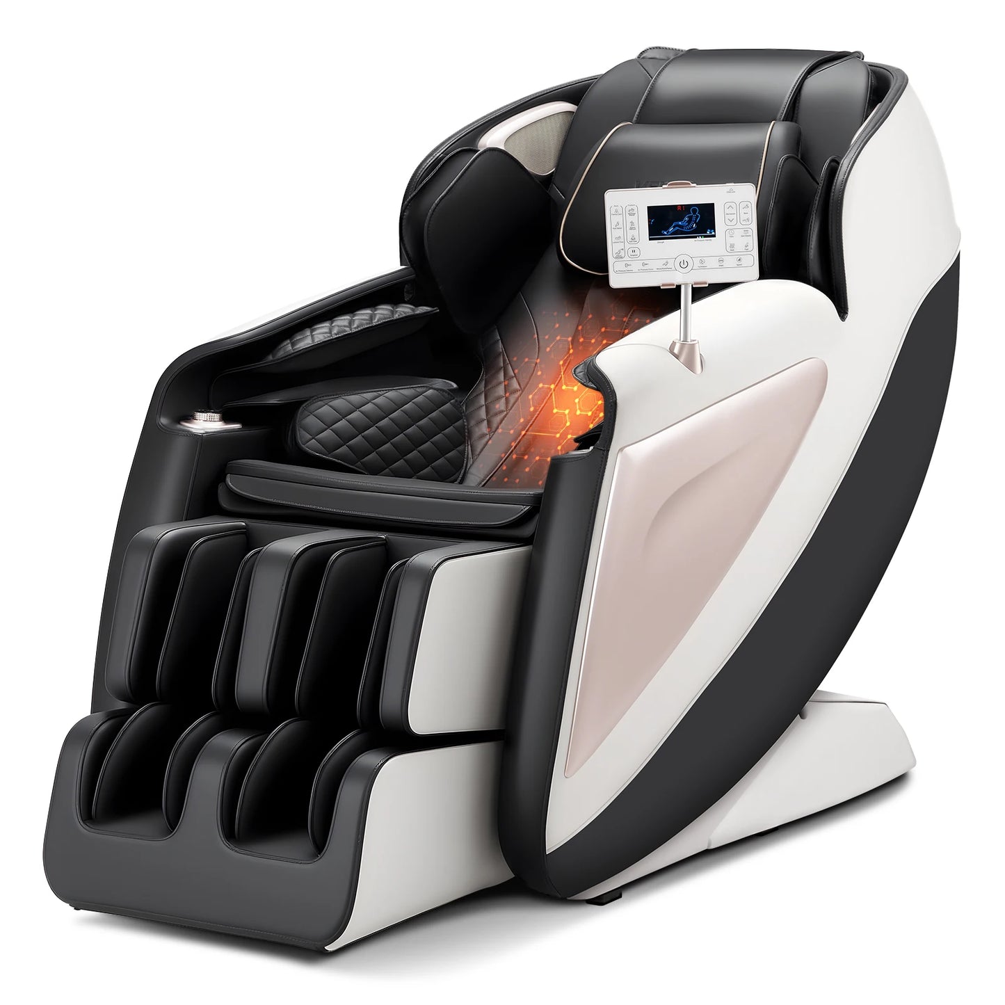 Succebuy Massage Chair 4D Full Body Zero Gravity Recliner W/Sl Track Stretch AI Voice Control Heat Foot Roller Retractable Pedal