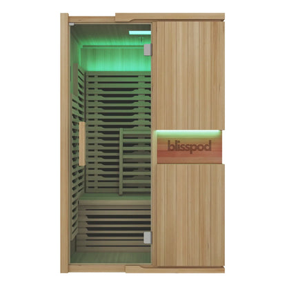 Full Spectrum Infrared Sauna for 2 People, Hemlock Wood