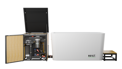 RevX Acrylic X Tub Cold Plunge + LUX High Performance Chiller and Filtration System