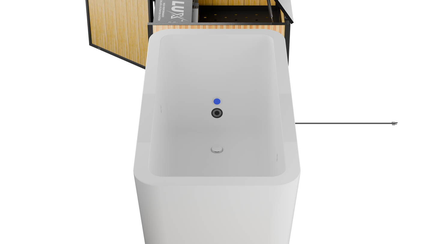 RevX Acrylic X Tub Cold Plunge + LUX High Performance Chiller and Filtration System